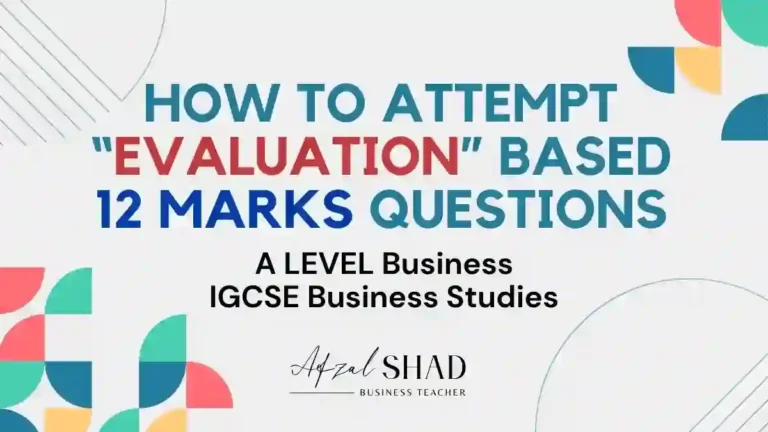12 Marks Sample Answer – Easy Approach to A Level Business