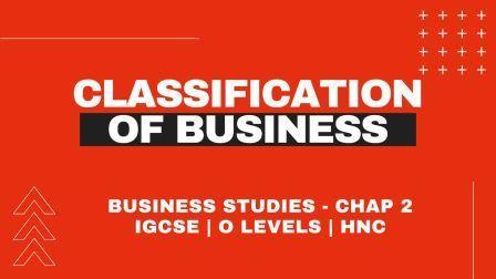 Classification of Business